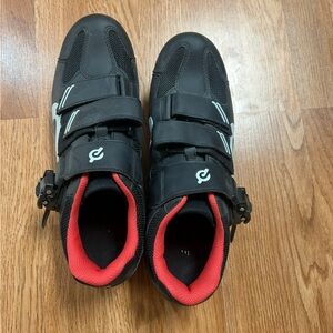 Peloton Kids Black Sneakers with Red Trim